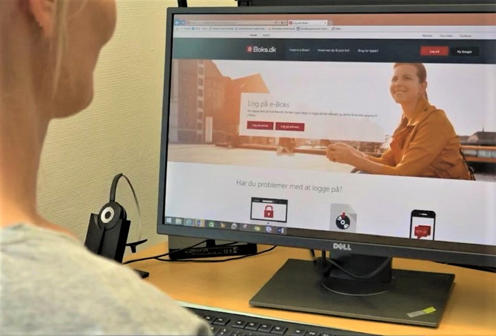Billede af computerskærm med e-Boks
