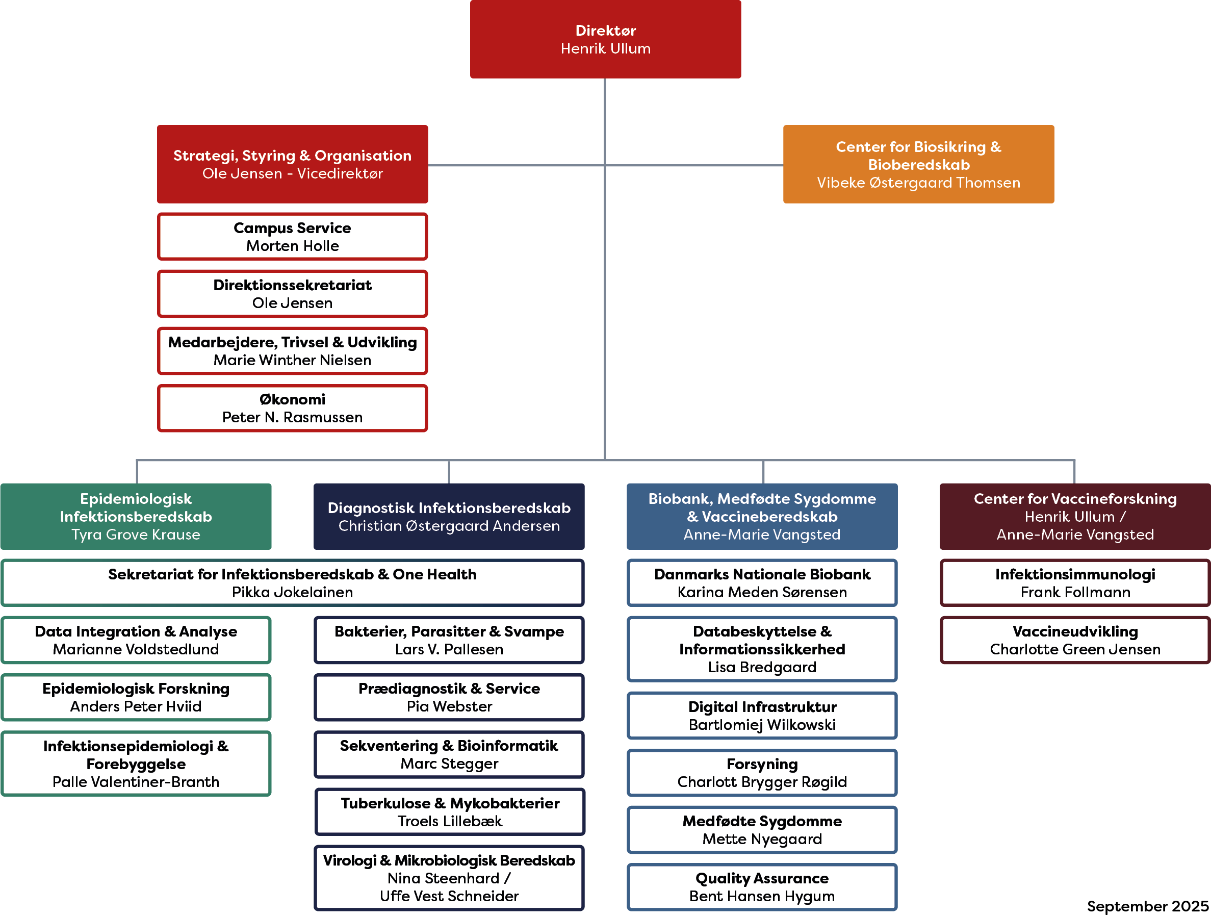 SSI´s organisationsdiagram