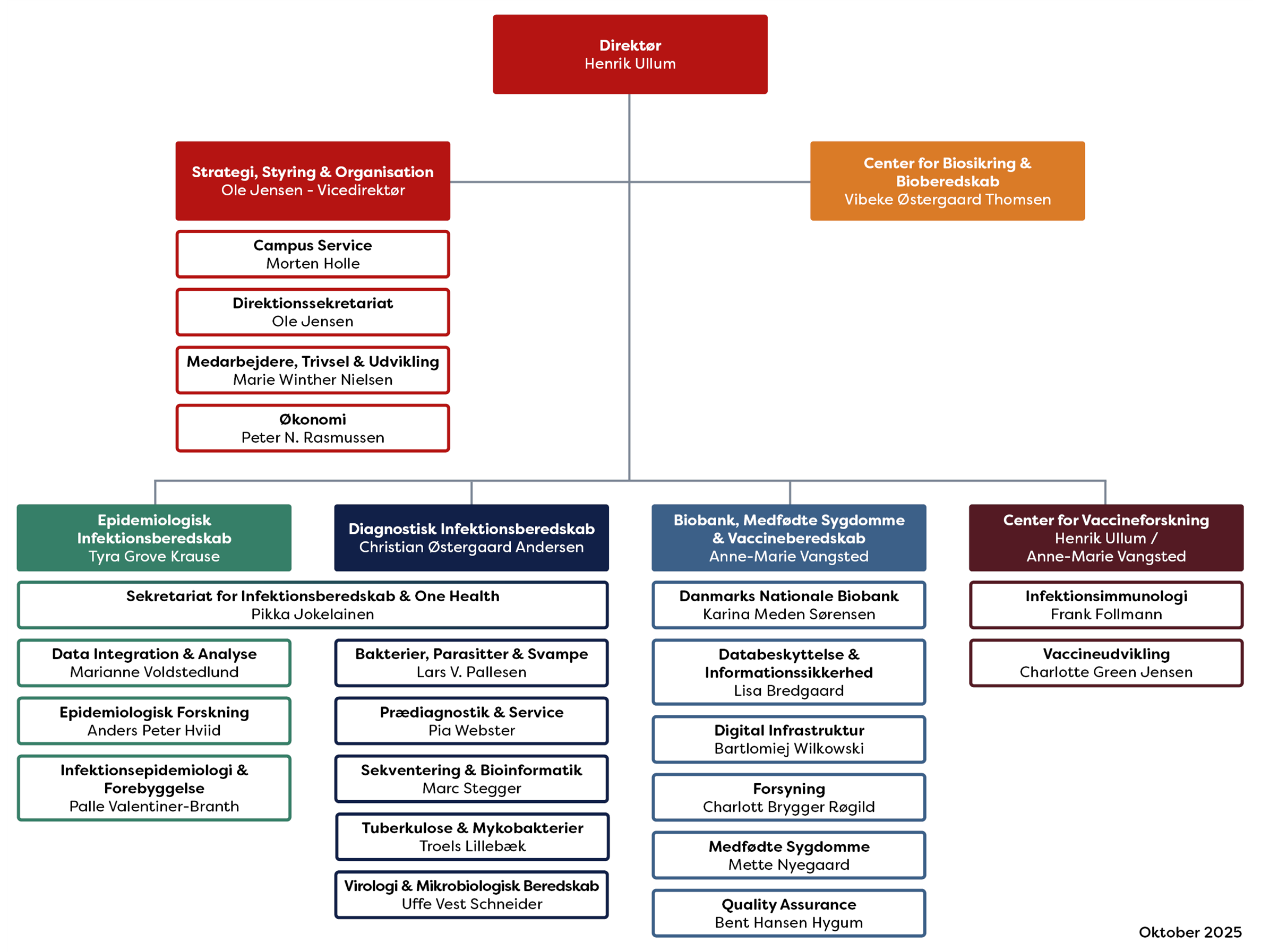 SSI´s organisationsdiagram
