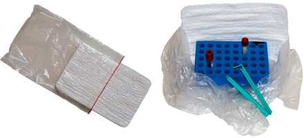 Sugende materiale, "ost" og plasticpose
