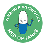 Logo: Vi bruger antibiotika med omtanke