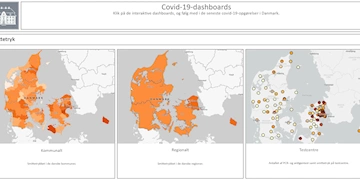 Daglige opgørelser over vaccinationstilslutningen i Danmark
