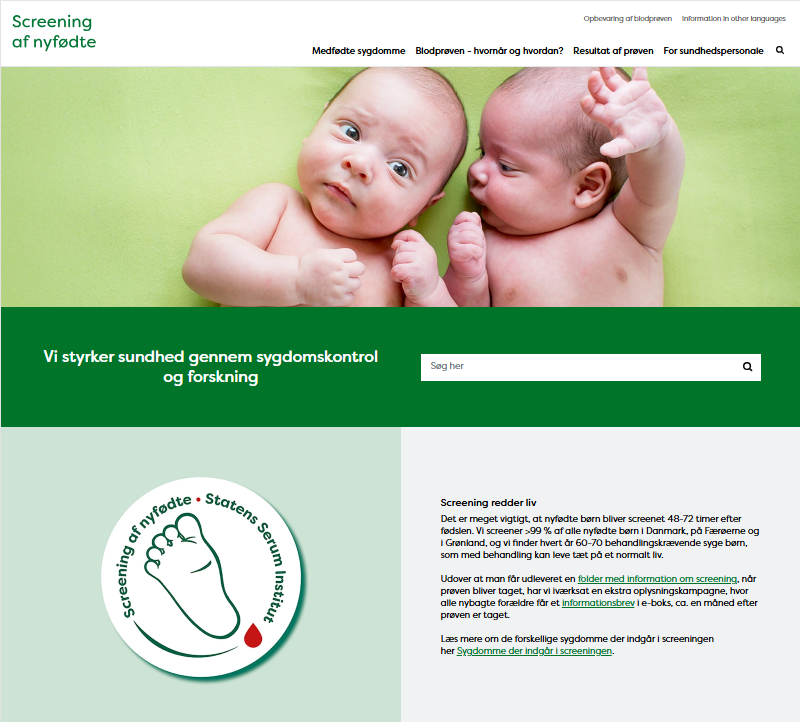 Screendump af forside maj 2025